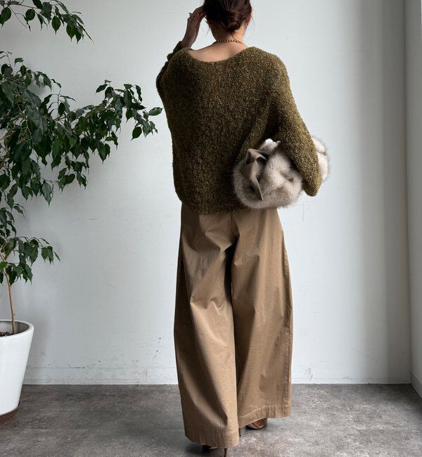  「リボンヤーンフェザープルオーバー」|ニット・セーター|