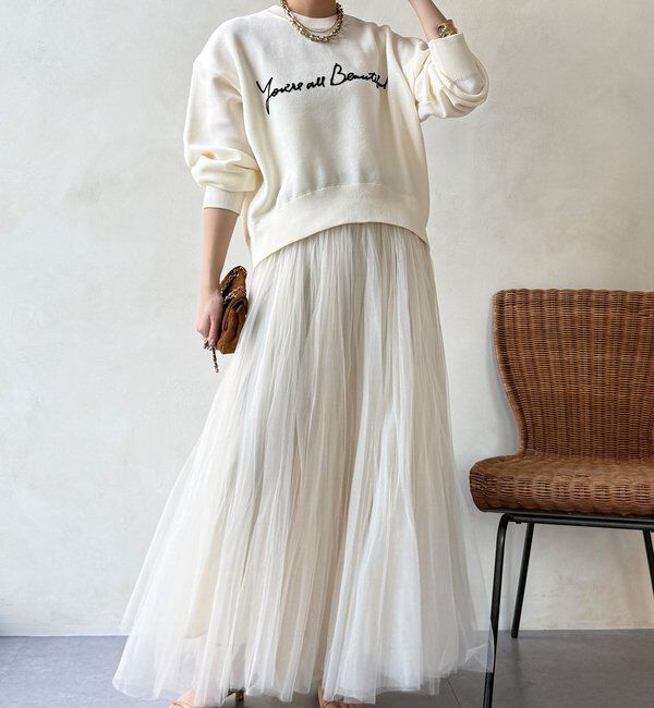  「【WEB限定】スウエットライクロゴニット」|ニット・セーター|