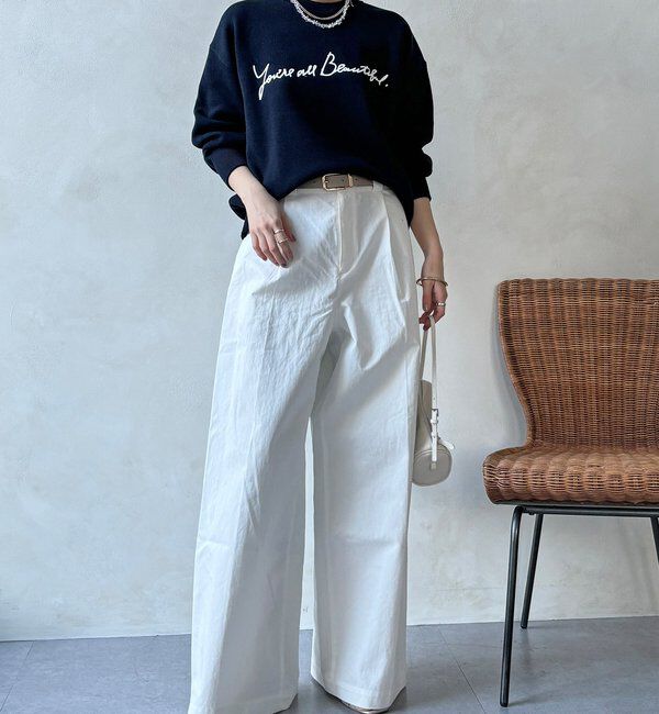  「【WEB限定】スウエットライクロゴニット」|ニット・セーター|