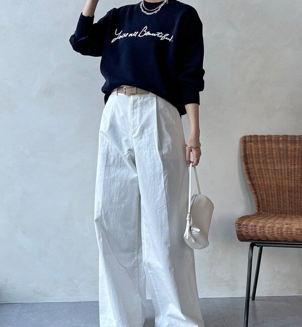  「【WEB限定】スウエットライクロゴニット」|ニット・セーター|