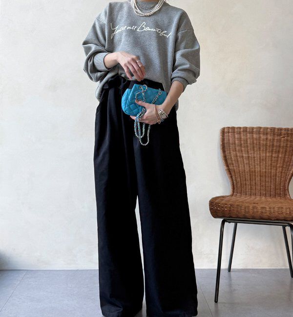  「【WEB限定】スウエットライクロゴニット」|ニット・セーター|