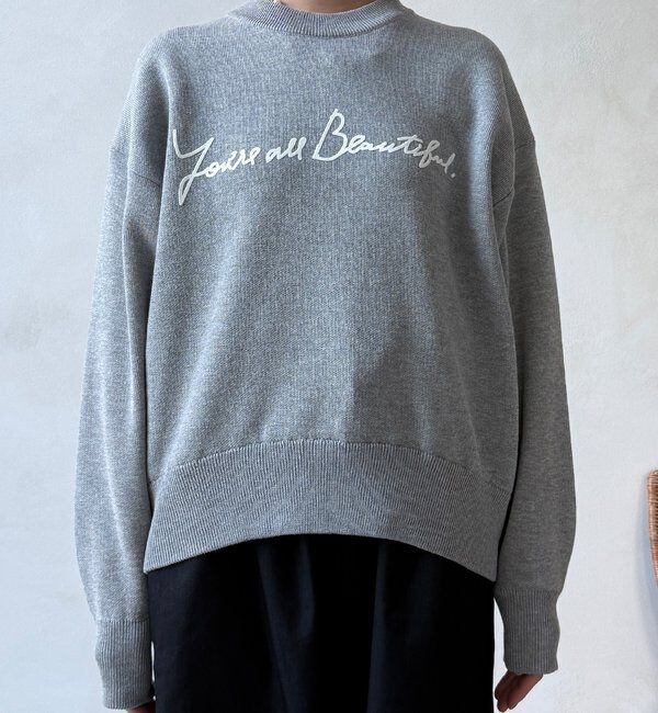  「【WEB限定】スウエットライクロゴニット」|ニット・セーター|