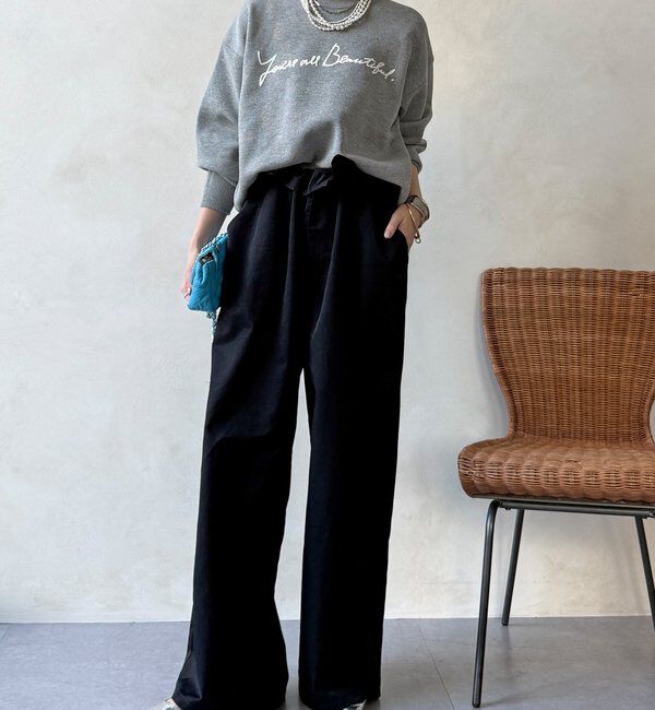  「【WEB限定】スウエットライクロゴニット」|ニット・セーター|