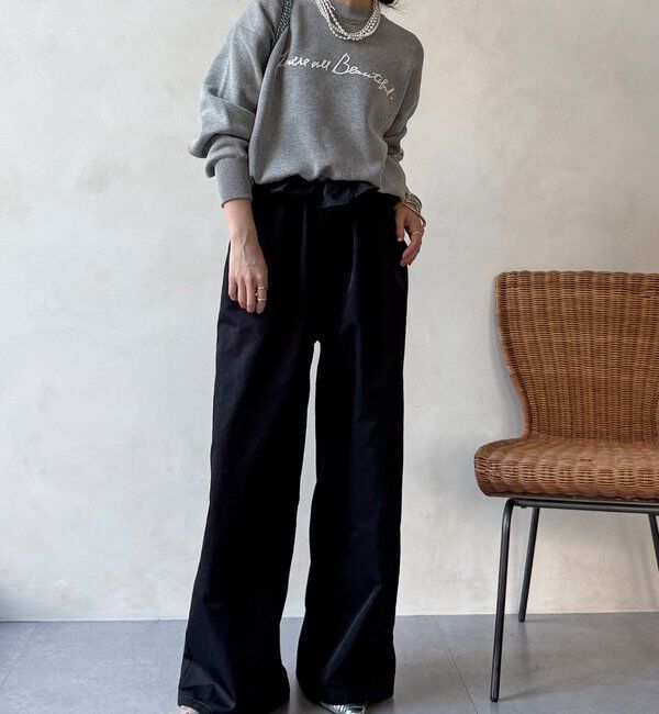  「【WEB限定】スウエットライクロゴニット」|ニット・セーター|