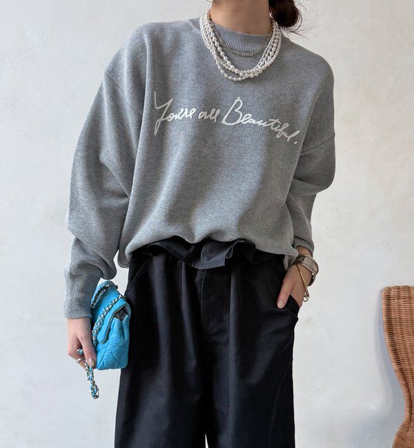  「【WEB限定】スウエットライクロゴニット」|ニット・セーター|