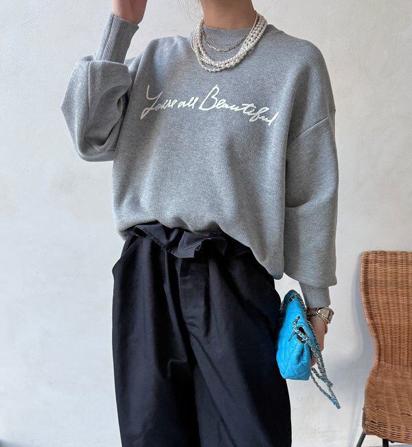  「【WEB限定】スウエットライクロゴニット」|ニット・セーター|