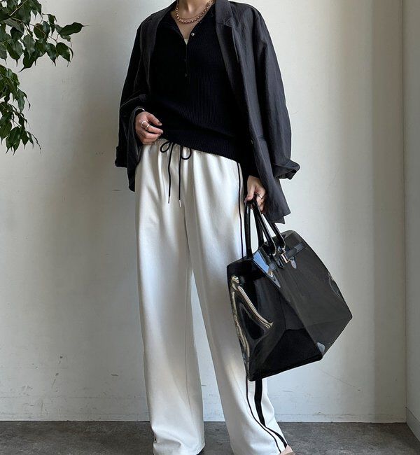  「【WEB限定】サイドライントラックパンツ」|チノ|