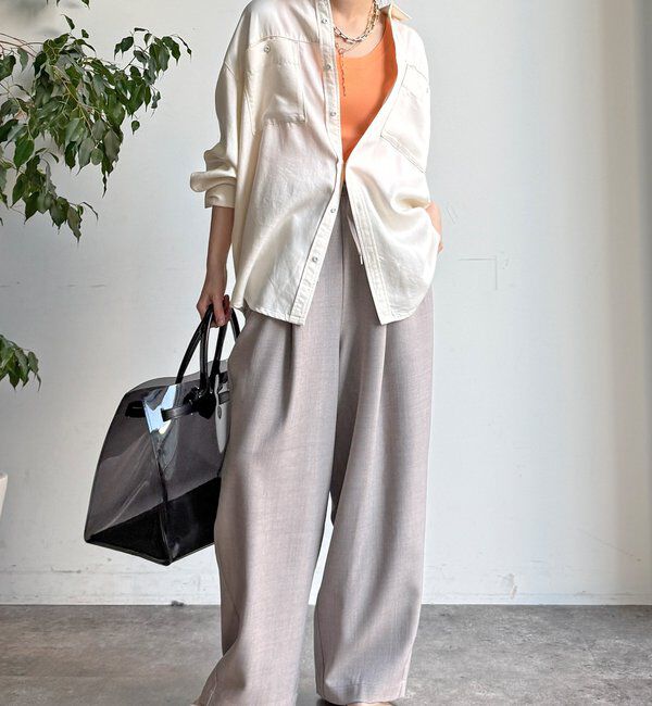  「【WEB限定】2WAYシャークスキンイージーパンツ」|チノ|