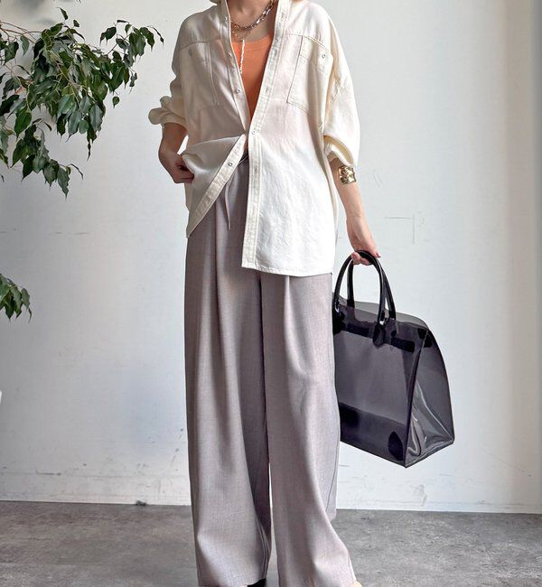  「【WEB限定】2WAYシャークスキンイージーパンツ」|チノ|