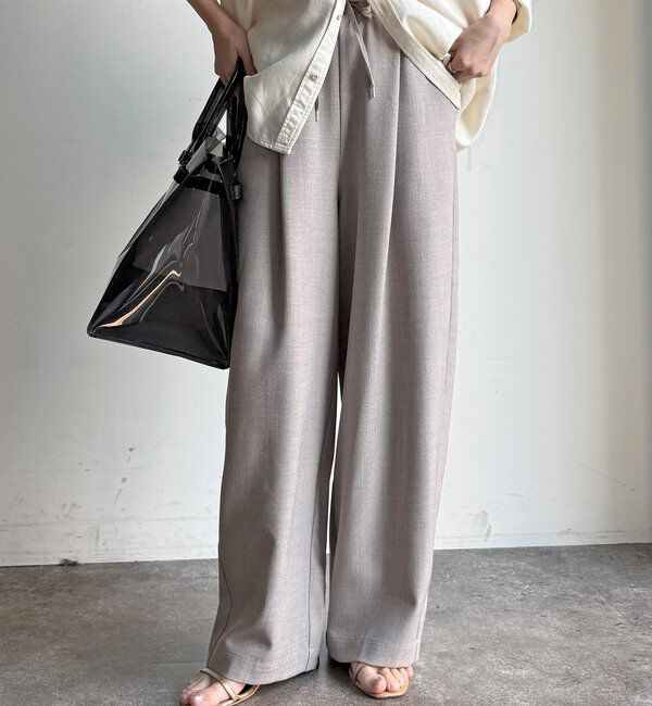  「【WEB限定】2WAYシャークスキンイージーパンツ」|チノ|