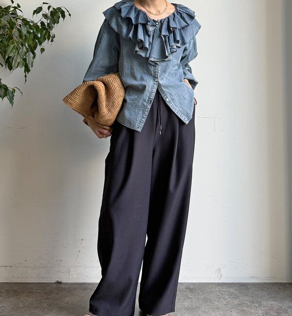  「【WEB限定】2WAYシャークスキンイージーパンツ」|チノ|