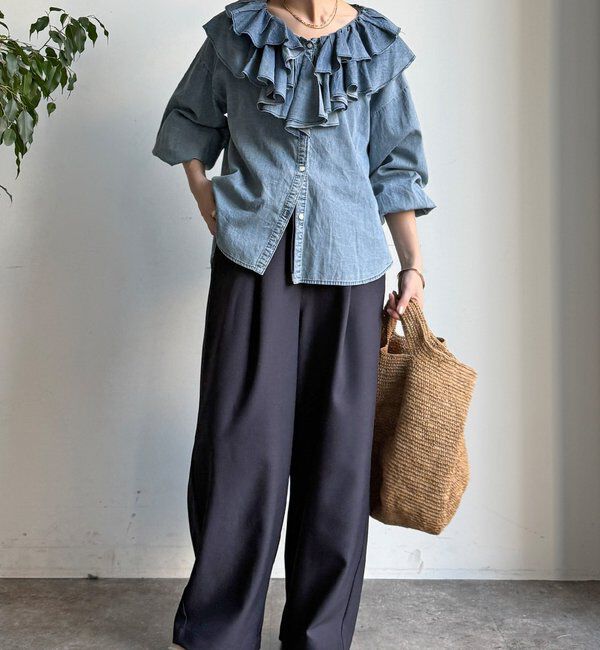  「【WEB限定】2WAYシャークスキンイージーパンツ」|チノ|