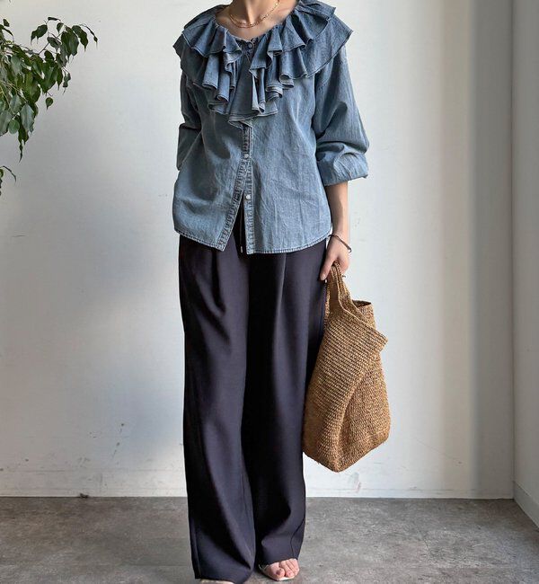  「【WEB限定】2WAYシャークスキンイージーパンツ」|チノ|