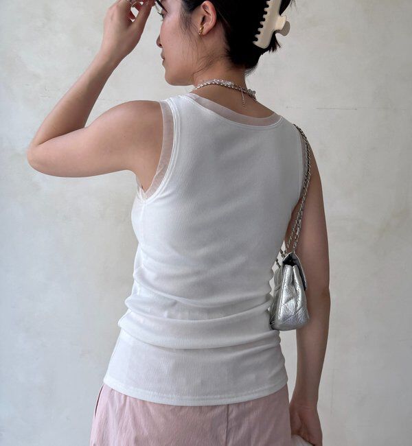  「チュールカップ付タンク」|Tシャツ・カットソー|