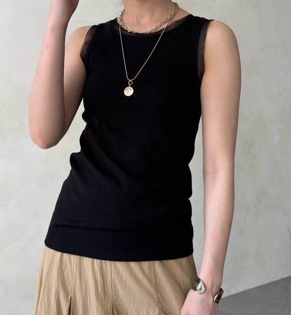  「チュールカップ付タンク」|Tシャツ・カットソー|