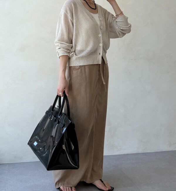  「ペーパーヤーン前後2WAYカーディガン」|カーディガン|