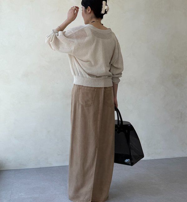  「ペーパーヤーン前後2WAYカーディガン」|カーディガン|