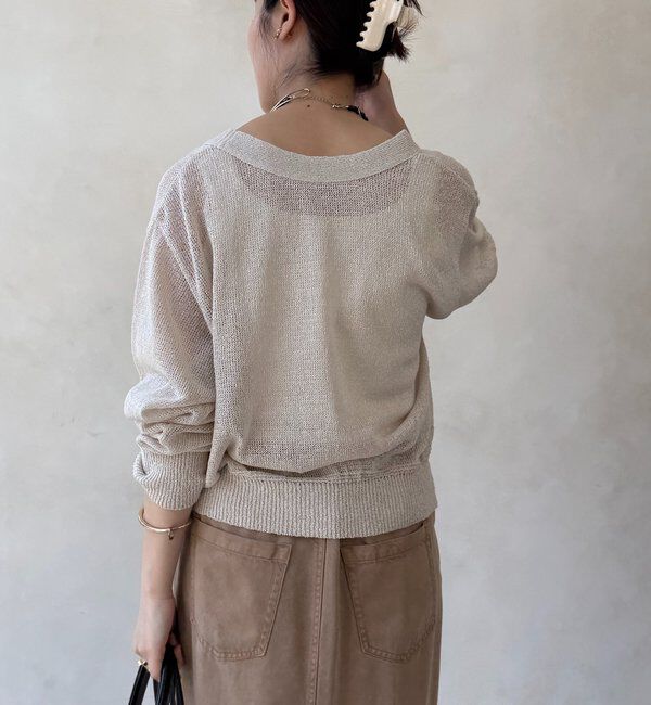  「ペーパーヤーン前後2WAYカーディガン」|カーディガン|