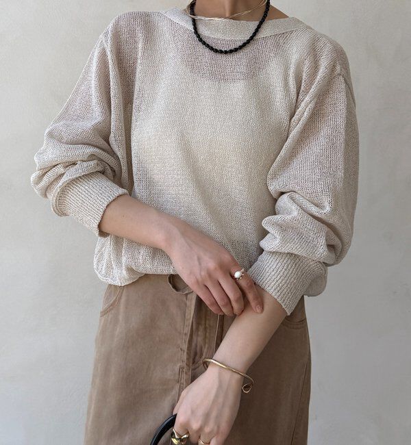  「ペーパーヤーン前後2WAYカーディガン」|カーディガン|