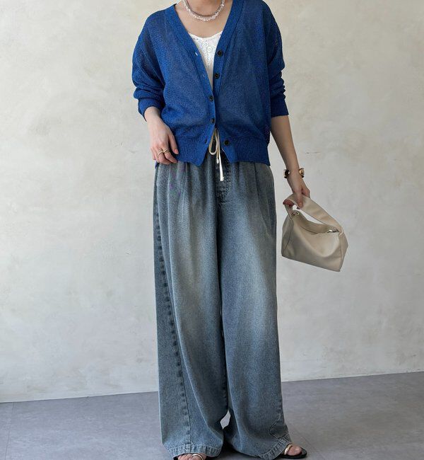  「ペーパーヤーン前後2WAYカーディガン」|カーディガン|