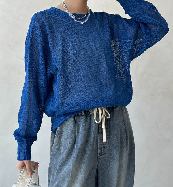  「ペーパーヤーン前後2WAYカーディガン」|カーディガン|