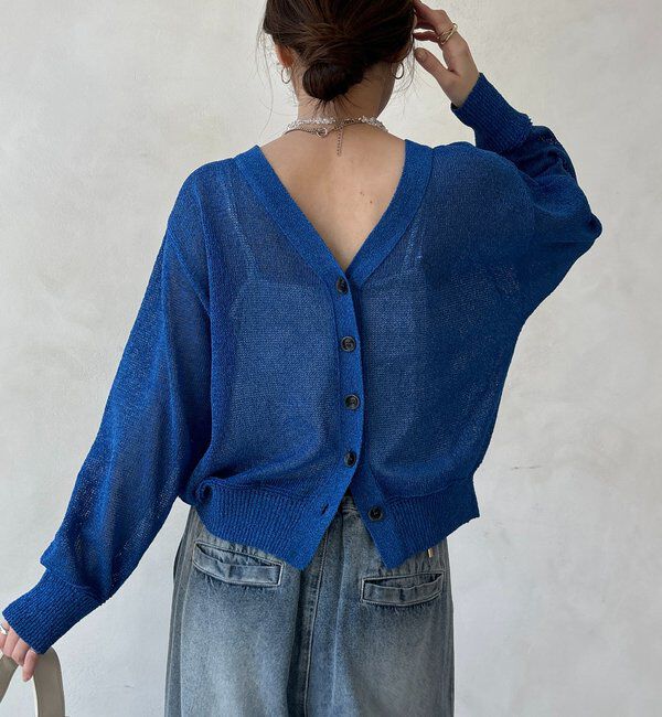  「ペーパーヤーン前後2WAYカーディガン」|カーディガン|