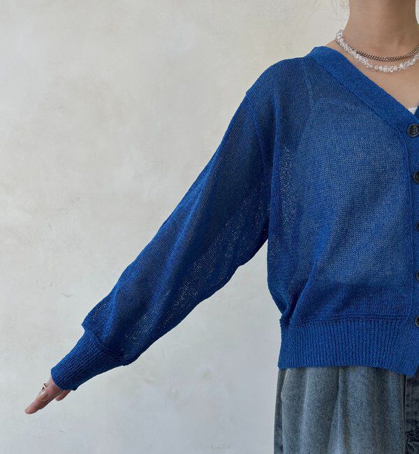  「ペーパーヤーン前後2WAYカーディガン」|カーディガン|