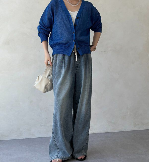  「ペーパーヤーン前後2WAYカーディガン」|カーディガン|