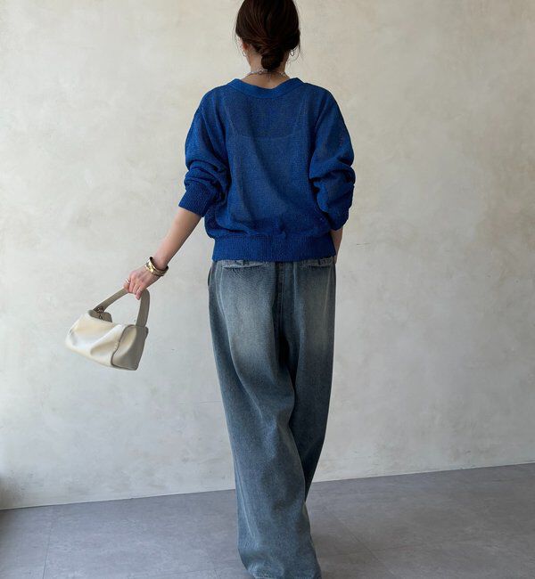  「ペーパーヤーン前後2WAYカーディガン」|カーディガン|