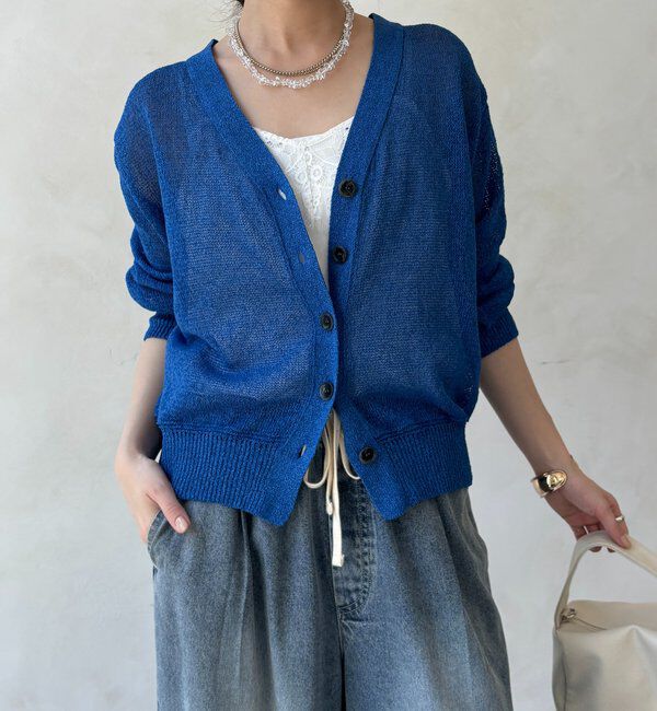  「ペーパーヤーン前後2WAYカーディガン」|カーディガン|