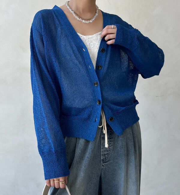  「ペーパーヤーン前後2WAYカーディガン」|カーディガン|