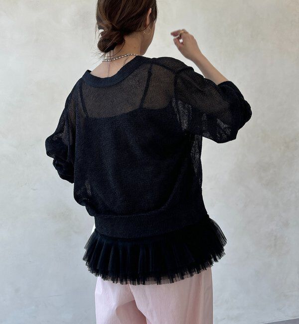  「ペーパーヤーン前後2WAYカーディガン」|カーディガン|