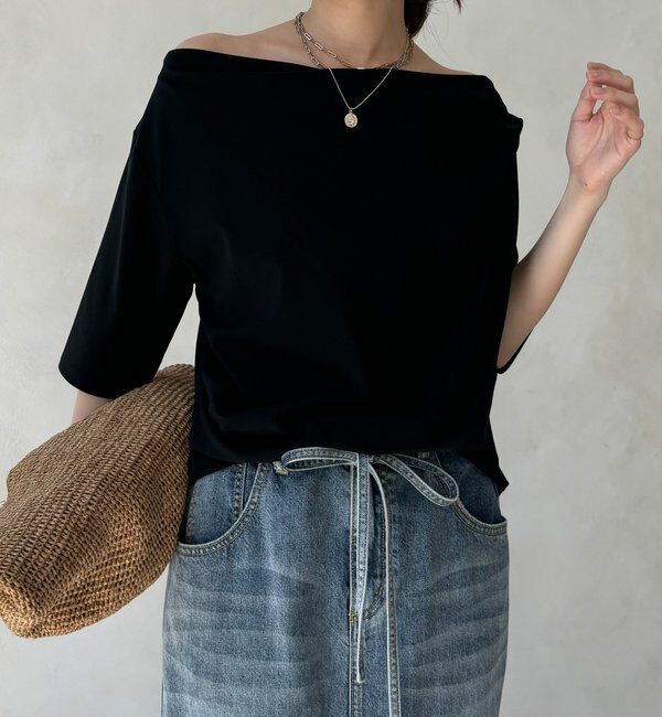  「2WAYドレープTEE」|Tシャツ・カットソー|