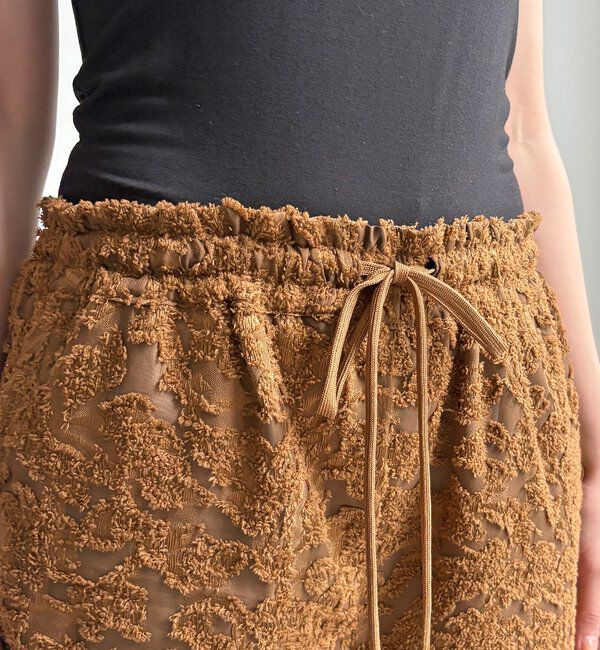  「【WEB限定】オーガンジーカットジャガードイージーパンツ」|チノ|