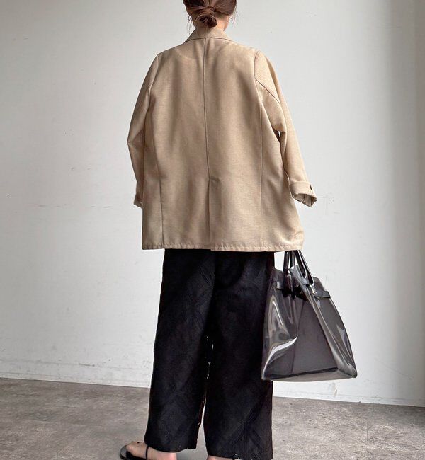  「【WEB限定】パッチワーク風レースイージーパンツ」|チノ|