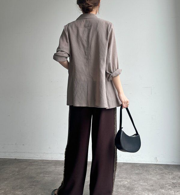  「【WEB限定】カットジョーゼットサイドチュールフリルパンツ」|チノ|