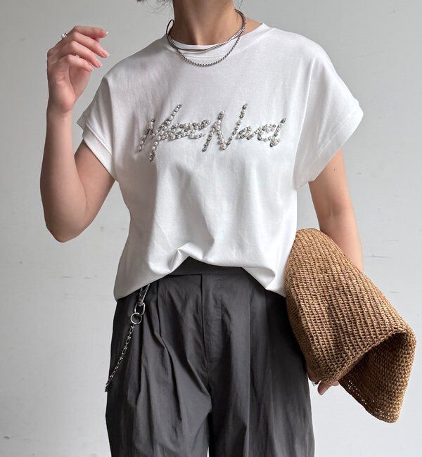  「【WEB限定】ビジューロゴTEE」|Tシャツ・カットソー|