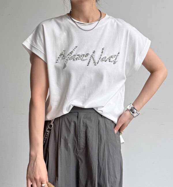  「【WEB限定】ビジューロゴTEE」|Tシャツ・カットソー|