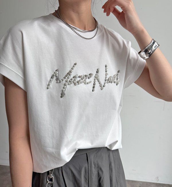  「【WEB限定】ビジューロゴTEE」|Tシャツ・カットソー|