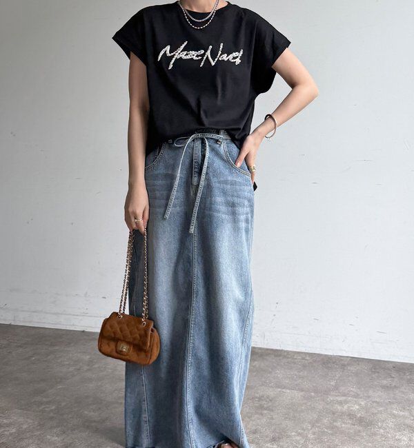  「【WEB限定】ビジューロゴTEE」|Tシャツ・カットソー|