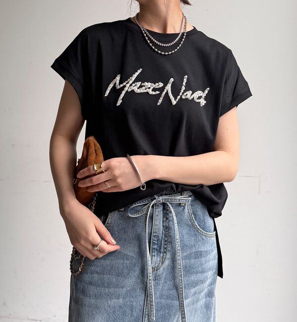  「【WEB限定】ビジューロゴTEE」|Tシャツ・カットソー|