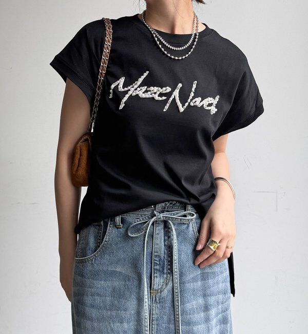  「【WEB限定】ビジューロゴTEE」|Tシャツ・カットソー|