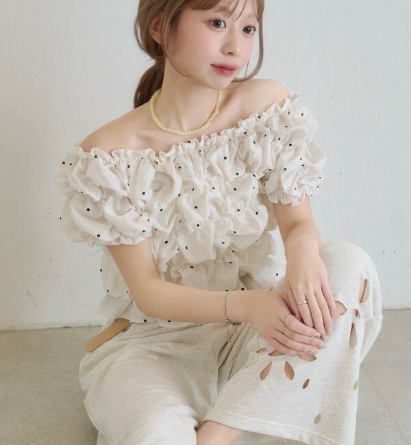  「【新色追加/2サイズ展開/低身長サイズ】カットアウトスウェットパンツ」|チノ|