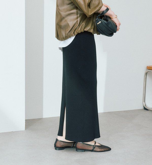  「【マイナス3kg/レビュー高評価☆】リブタイトスカート」|スカート|