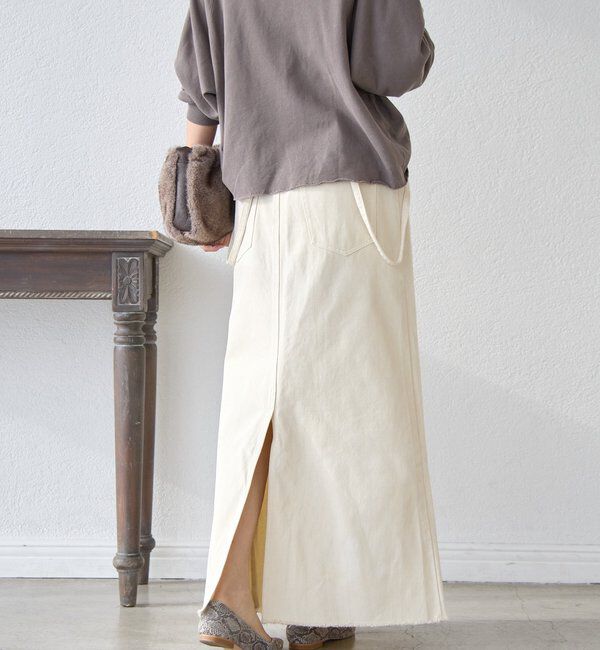  「【MONN.:.(モン)】LOOSE DENIM SKIRT」|スカート|