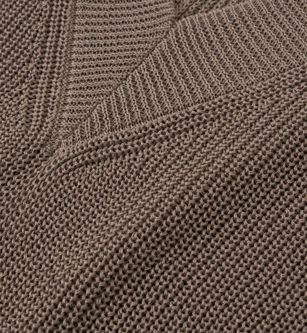  「【ウォッシャブル】ギマコットンニットベスト」|ニット・セーター|