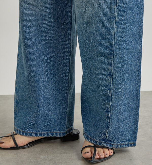  「【MONN.:.(モン)】フロントナローデニムパンツ」|デニム|