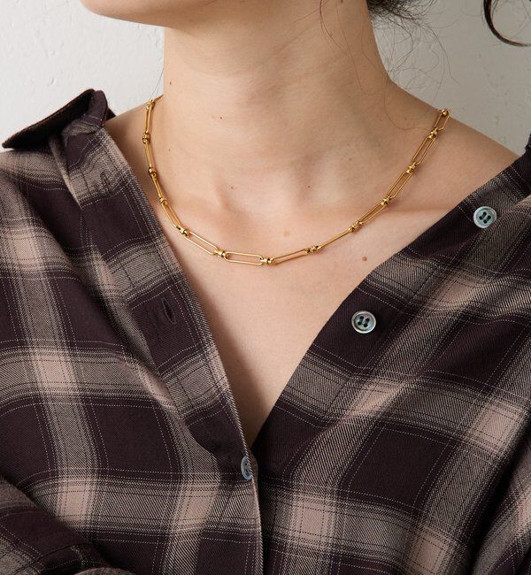  「【R.good（アールドットグッド）】オーバルチェーンネックレス」|ブローチ・コサージュ|