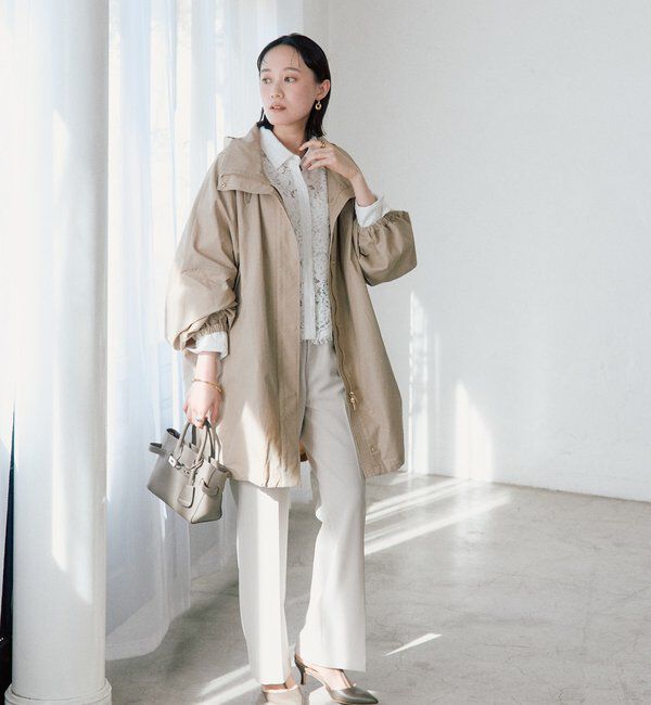  「【花粉ガード・撥水加工・UVカット機能】ドルマンフーディライトコート」|その他|