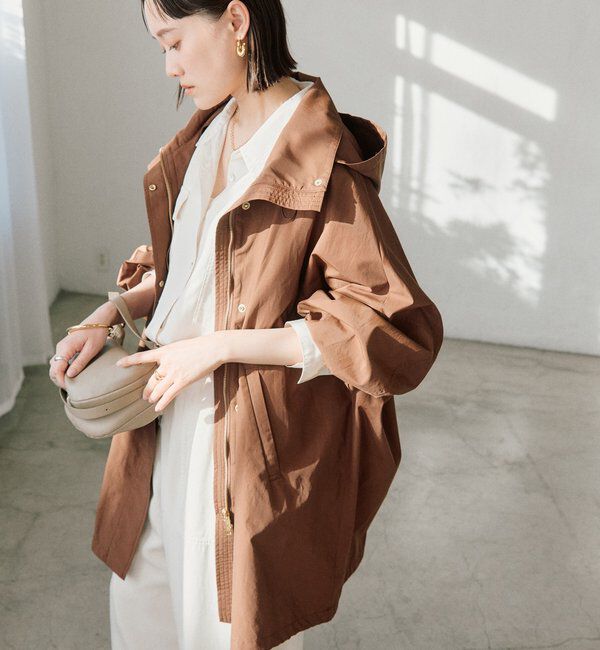  「【花粉ガード・撥水加工・UVカット機能】ドルマンフーディライトコート」|その他|